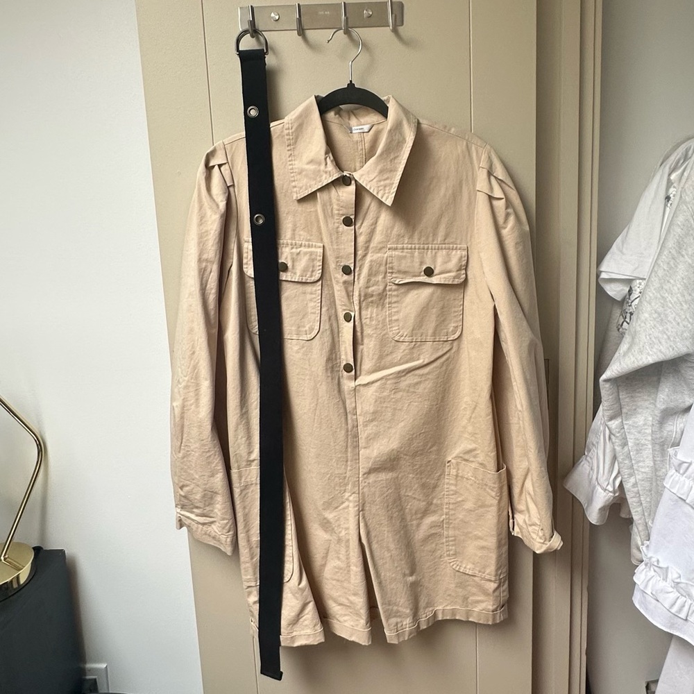 The Frankie Shop Utility Belted Romper